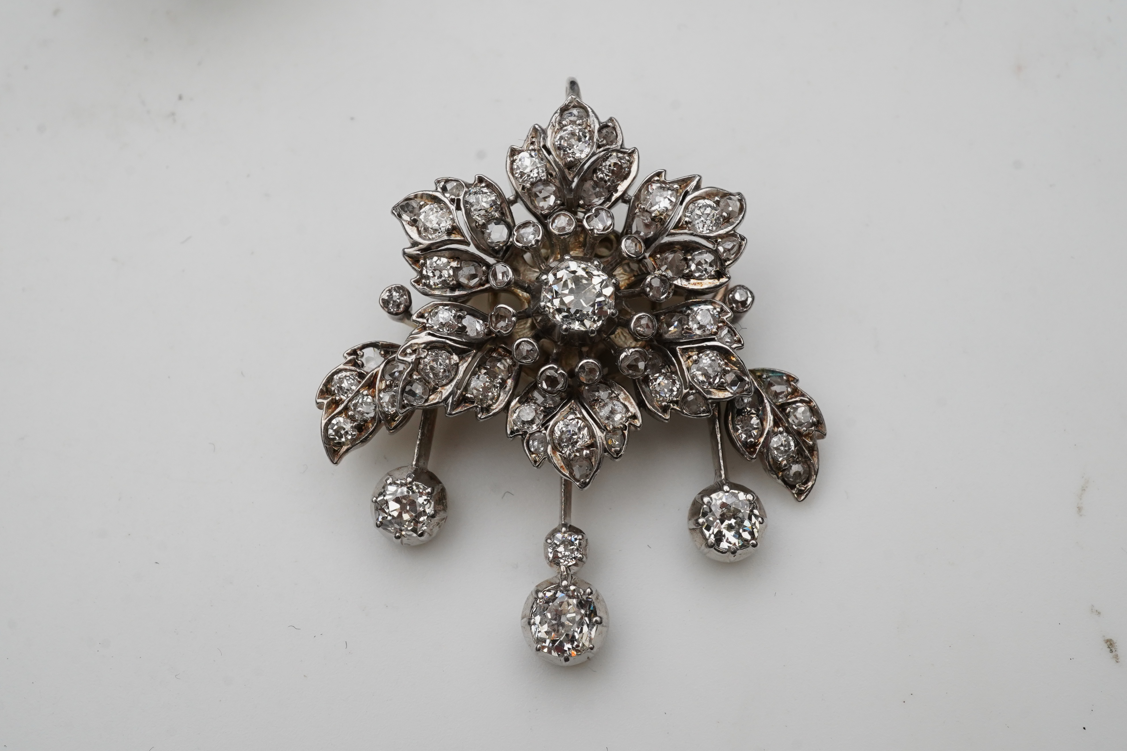 A diamond parure, late 19th century and later